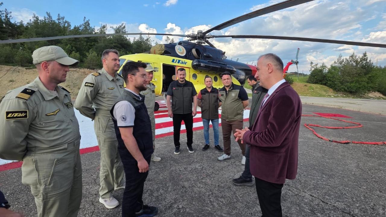 Yangın Söndürme Helikopteri Karabük’te Göreve Başladı