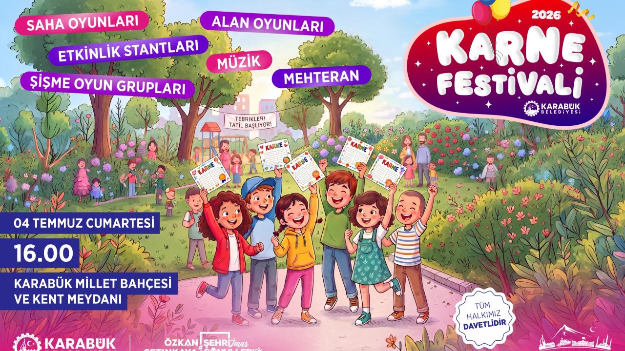KARABÜK BELEDİYESİ'NDEN ÖĞRENCİLERE KARNE FESTİVALİ